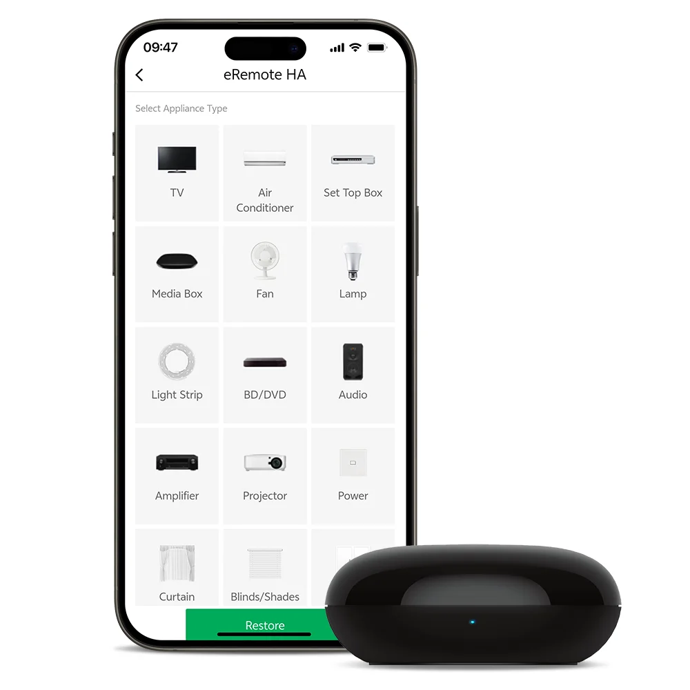 Universal Remote Smart Home - LinknLink eRemote IR Blaster TV, Klima,