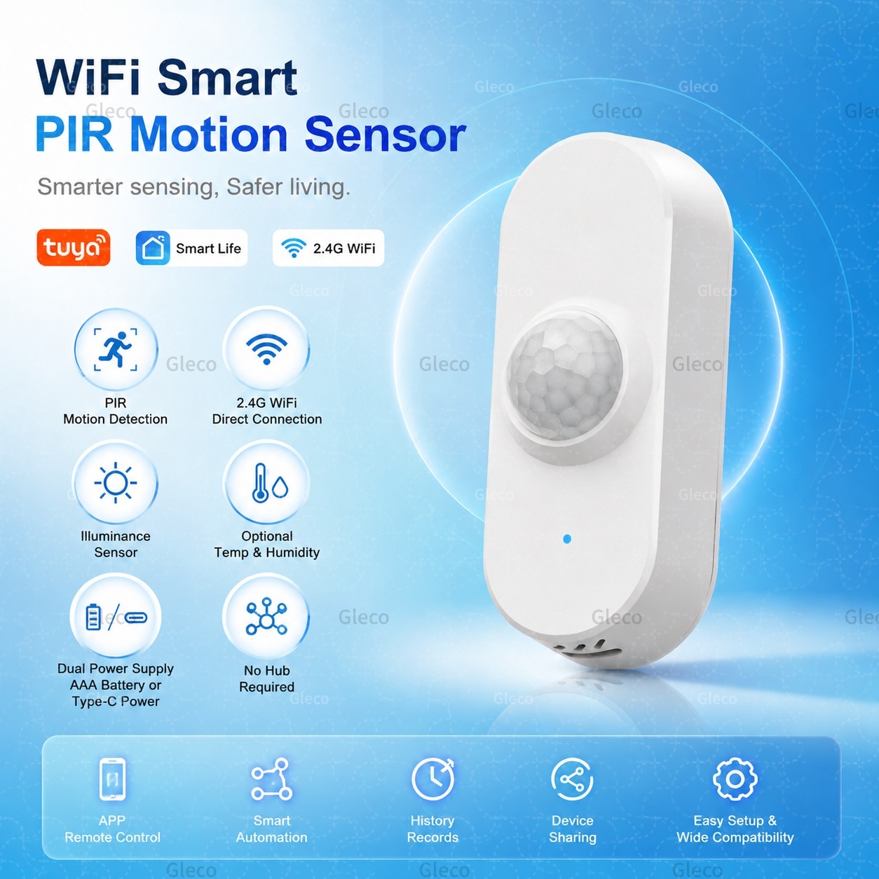 Smart Home Wiser - Tuya WiFi PIR Hareket Sensörü Akıllı