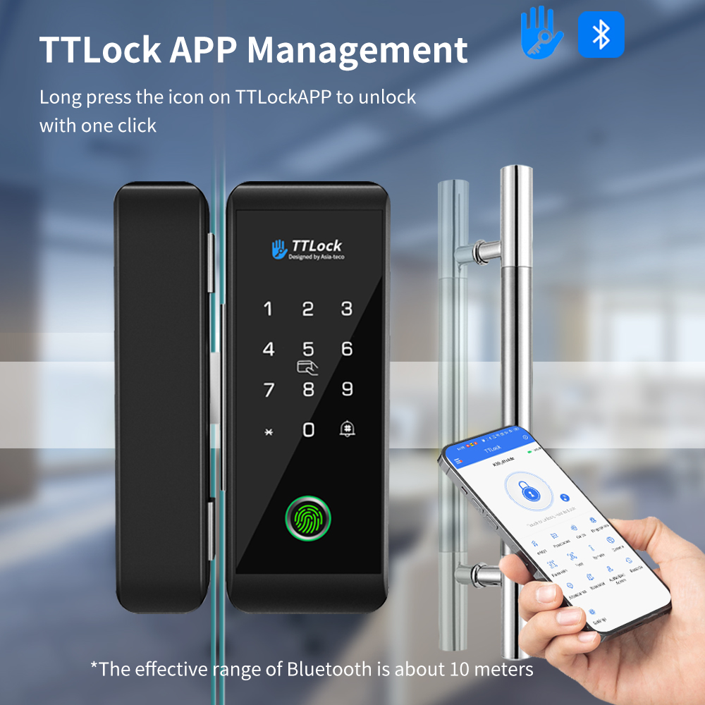 Smart Home Door Lock - TTLOCK Akıllı Cam Kilit, Parmak İzi