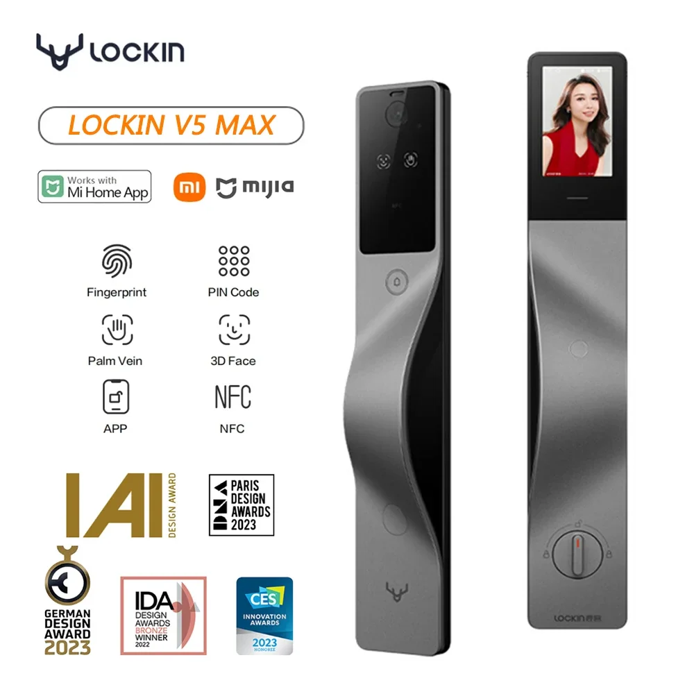 Smart Home Door Lock - Lockin V5 Max 3D Yüz Tanıma